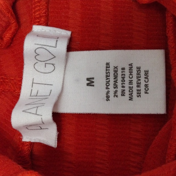 Planet Gold Women's Tank Top Size M Orange - Picture 4 of 8